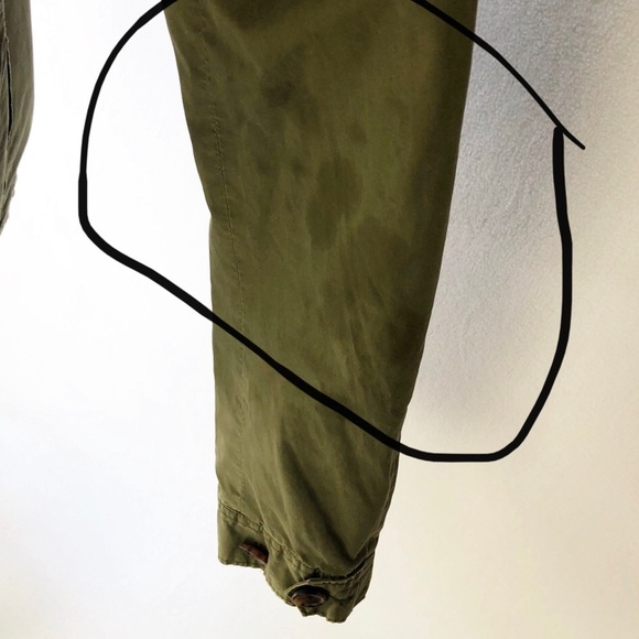 Banana Republic Women’s Army Green Button Down Lightweight Military Cargo Jacket - Picture 10 of 14
